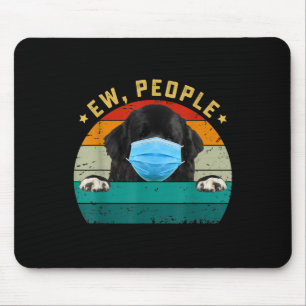 Newfoundland Dog EW PEOPLE WEARING A Face Mask Mousepad