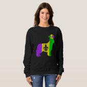 Newfoundland Dog Mardi Gras Carnivals Funny Puppy  Sweatshirt (Vorne ganz)