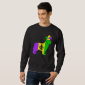 Newfoundland Dog Mardi Gras Carnivals Funny Puppy Sweatshirt (Vorne ganz)