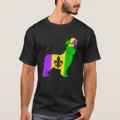 Newfoundland Dog Mardi Gras Carnivals Funny Puppy T-Shirt (Vorderseite)