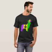 Newfoundland Dog Mardi Gras Carnivals Funny Puppy T-Shirt (Vorne ganz)