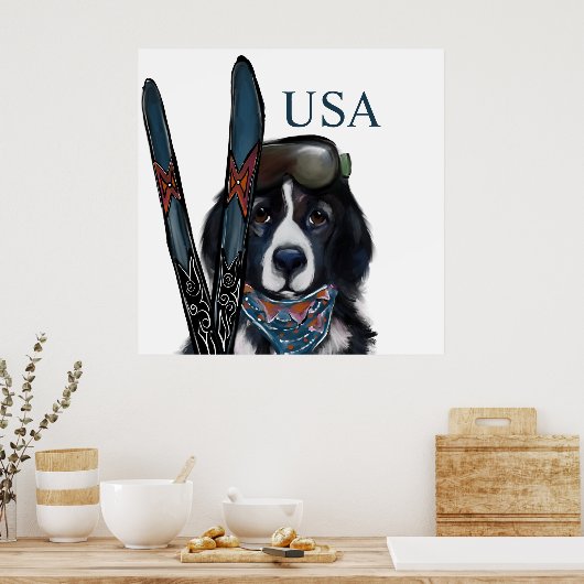 NEWFOUNDLAND DOG  POSTER (Küche)