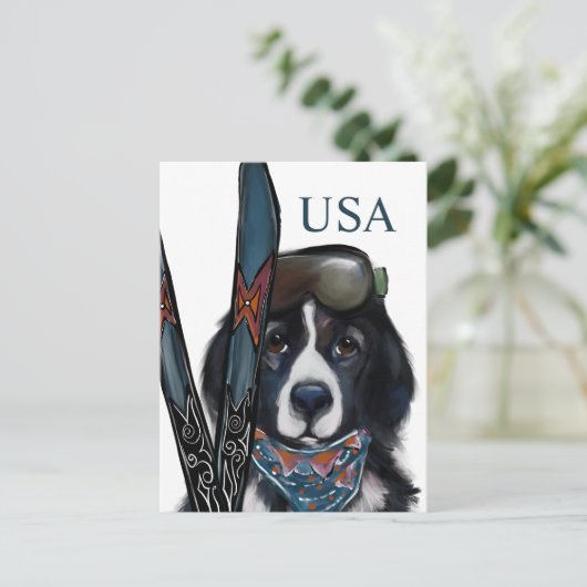 NEWFOUNDLAND DOG  POSTKARTE (Stehend Vorderseite)