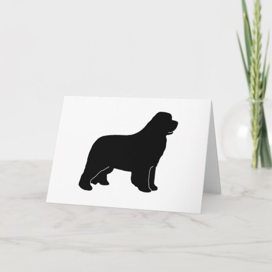 Newfoundland dog silhouette karte (Vorderseite)
