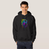 Newfoundland Dog Splash Art Colorful Hoodie (Vorne ganz)