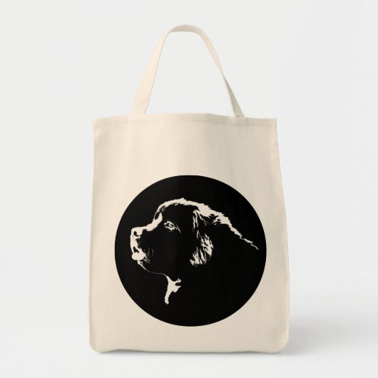 Newfoundland Dog Tote Bag Organic Shopping Bag Tragetasche (Vorne)