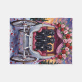 Newfoundland Dog Valentine's Day Fleecedecke (Vorderseite (Horizontal))