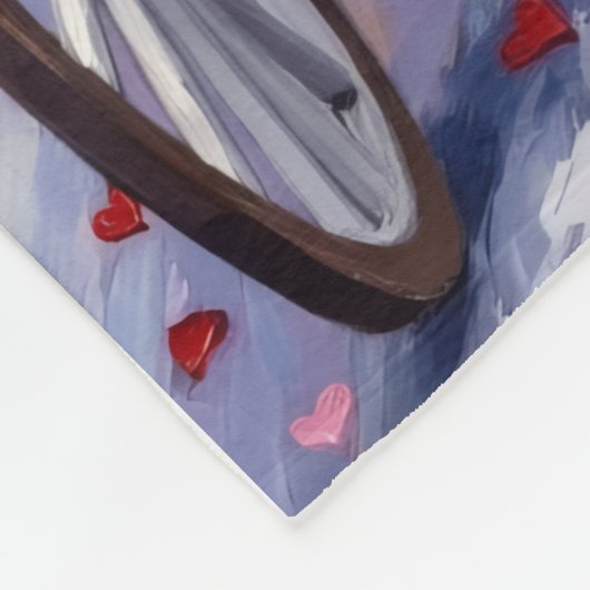 Newfoundland Dog Valentine's Day  Fleecedecke (Ecke)