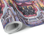 Newfoundland Dog Valentine's Day  Geschenkpapier (Rolleneckpunkt)