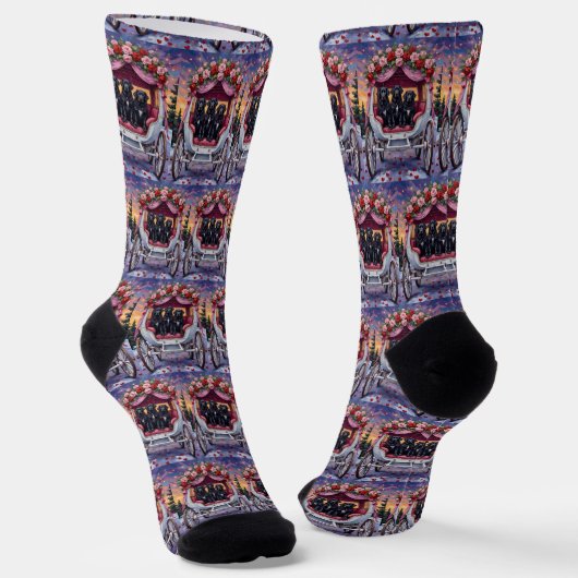 Newfoundland Dog Valentine's Day  Socken (Gewinkelt)