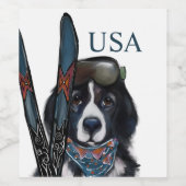 NEWFOUNDLAND DOG  WEINETIKETT (Einzelnes Label)