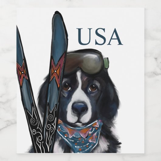 NEWFOUNDLAND DOG  WEINETIKETT (Einzelnes Label)