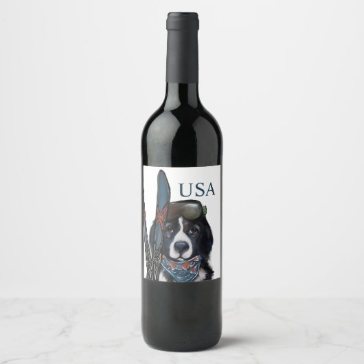 NEWFOUNDLAND DOG  WEINETIKETT (Vorderseite)