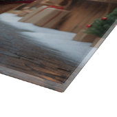 Newfoundland Dogs Christmas Snow Holiday Schneidebrett (Ecke)