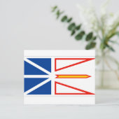 NEWFOUNDLAND FLAG POSTKARTE (Stehend Vorderseite)