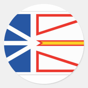 NEWFOUNDLAND FLAG RUNDER AUFKLEBER
