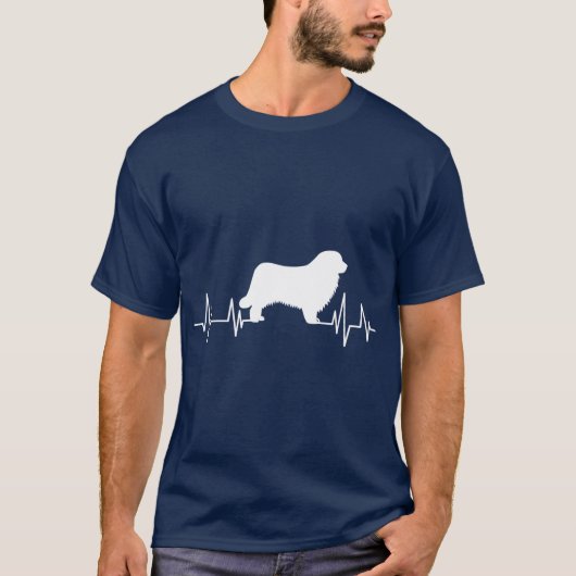 Newfoundland Heartbeat dog Heartbeat Newfoundland  T-Shirt (Vorderseite)