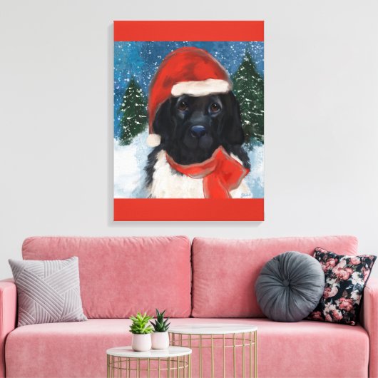 NEWFOUNDLAND HUND LEINWANDDRUCK (Insitu (Wohnzimmer))