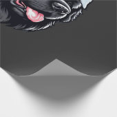 Newfoundland in a Santa Hat Classic T-Shirt Geschenkpapier (Ecke)