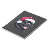 Newfoundland in a Santa Hat Classic T-Shirt Notizblock (Rotiert)