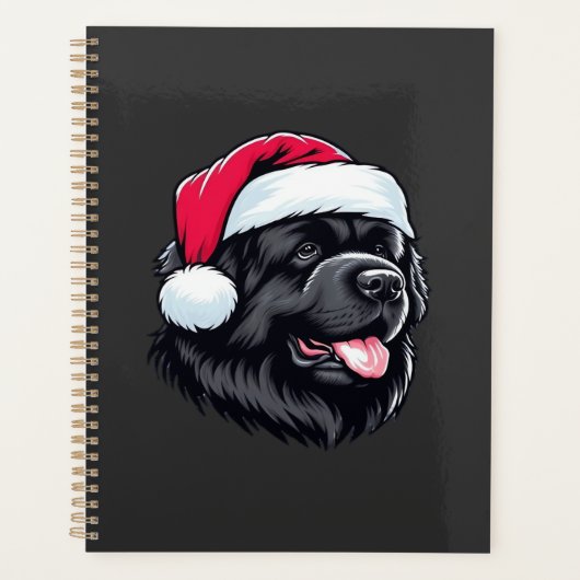 Newfoundland in a Santa Hat Classic T-Shirt Planer (Vorderseite)