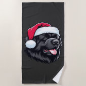 Newfoundland in a Santa Hat Classic T-Shirt Strandtuch (Vorderseite)