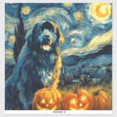Newfoundland Newfie Cute Dog Halloween Jack O Lant Aufkleber (Blatt)