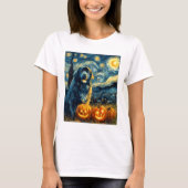 Newfoundland Newfie Cute Dog Halloween Jack O Lant T-Shirt (Vorderseite)