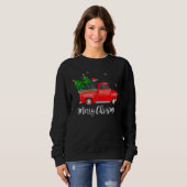 Newfoundland Red Truck Christmas Tree Xmas Dog Sweatshirt (Vorne ganz)