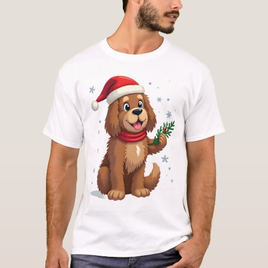 Newfoundland Santa Hat T-Shirt (Vorderseite)