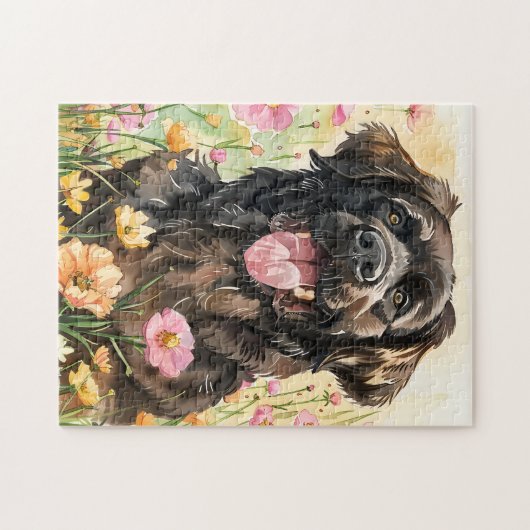 Newfoundland Watercolor Puzzle (Horizontal)