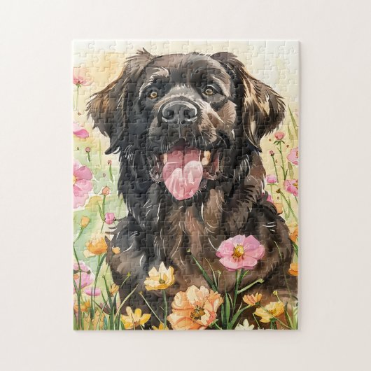 Newfoundland Watercolor Puzzle (Vertikal)