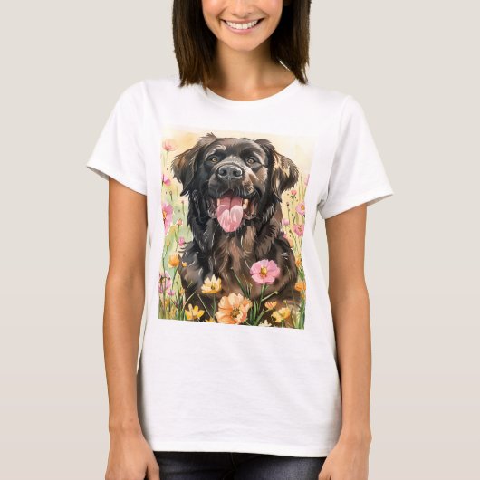 Newfoundland Watercolor Women's T-Shirt (Vorderseite)