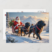 Newfoundlander Christmas Card Feiertagskarte (Vorne/Hinten)