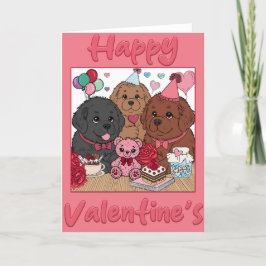 Newfy Valentine's Day Party (innen leer) Feiertagskarte