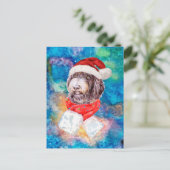 Newfypoo Breed Dog Weihnachten (Stehend Vorderseite)