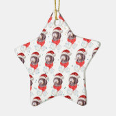 Newfypoo Dog Breed Christmas Stars Keramik Ornament (Links)