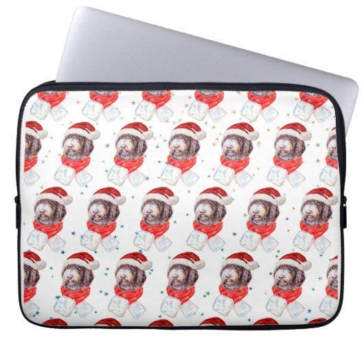 Newfypoo Dog Breed Christmas Stars Laptopschutzhülle (Vorderseite)