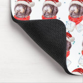 Newfypoo Dog Breed Christmas Stars Mousepad (Ecke)