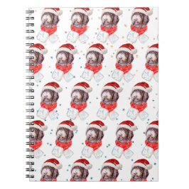 Newfypoo Dog Breed Christmas Stars Notizblock