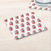 Newfypoo Dog Breed Christmas Stars Rechteckiger Pappuntersetzer (angewinkelt)