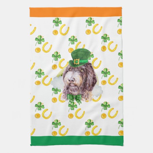 Newfypoo Dog Holiday Wohngestaltung St Patricks Da Geschirrtuch (Vertikal)