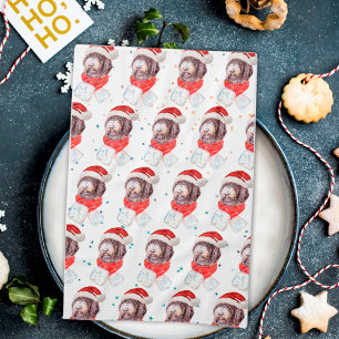 Newfypoo-Hunderasse Weihnachtssterne Geschirrtuch