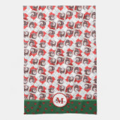 Newfypoo Muster Monogram Christmas Dog Geschirrtuch (Vertikal)
