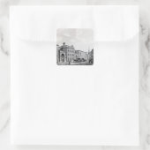Newgate, 1799 quadratischer aufkleber (Tasche)