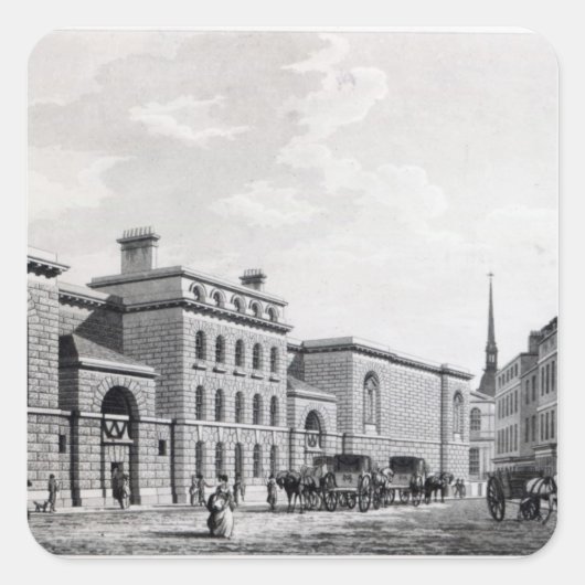 Newgate, 1799 quadratischer aufkleber (Vorderseite)