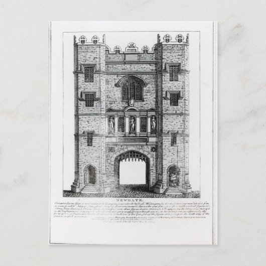 Newgate, London, Pub. 1761 Postkarte (Vorderseite)