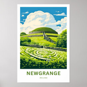Newgrange Ireland Travel Poster