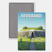 Newgrange Irland Reise Magnet (Vorderseite/Rückseite)