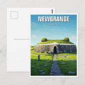 Newgrange Irland Reise Postkarte (Vorne/Hinten)